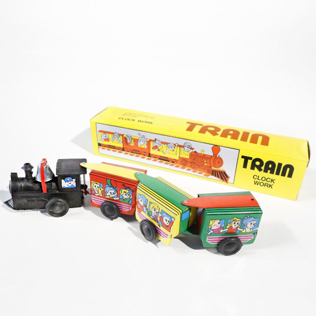 Kleine Aufziehfigur 'Eisenbahn Zick-Zack'