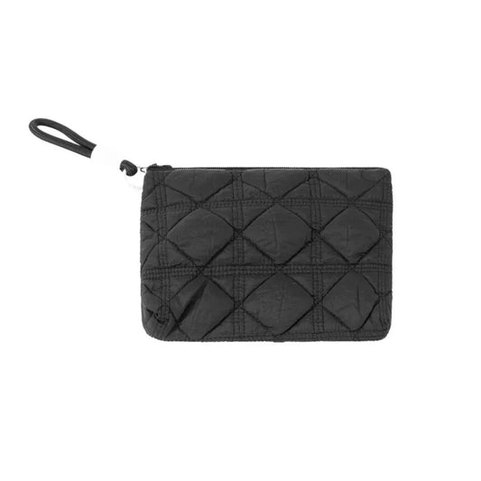 Kleine Puffertasche Etui für Essentials schwarz