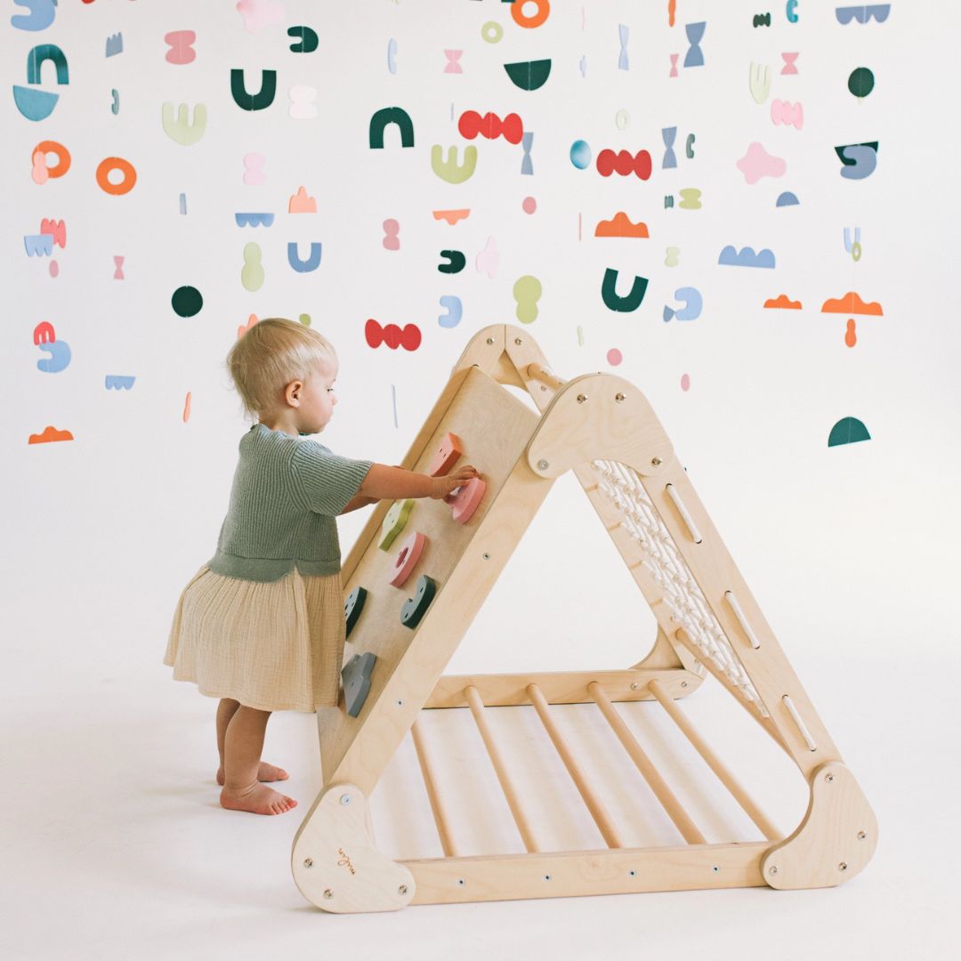 Dreifach-Kletterdreieck 3in1 aus Holz 'Indoor Dreieck'