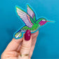 Aufkleber Regenbogen Glitzer Decal 'Kolibri'