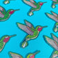 Aufkleber Regenbogen Glitzer Decal 'Kolibri'