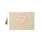 Kosmetiktasche beige mit Smiley Cartoon