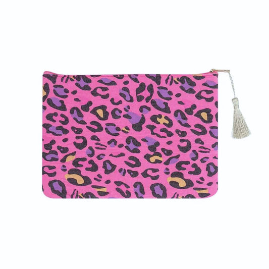 Trendige Kosmetiktasche Leo Look fuchsia