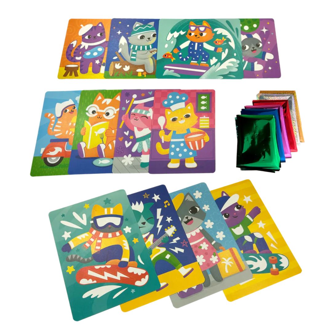 Kreativset 'Foil-tastic Foil Art & Coloring Set - Meow Moments'