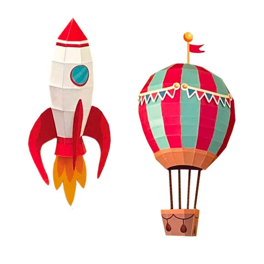 Easy Peasy Rakete und Heißluftballon