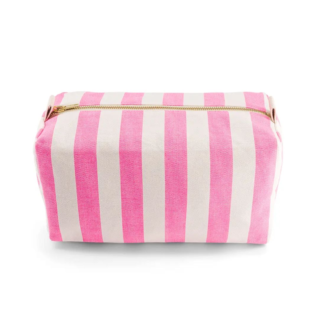 Damen Kosmetiktasche 'Vic' gestreift pink