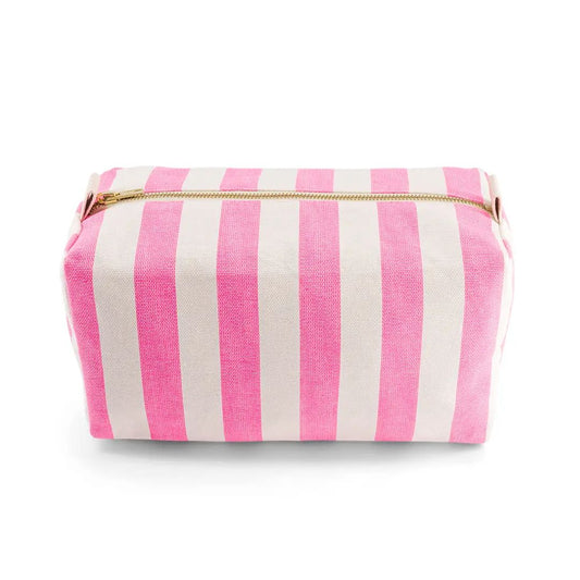 Damen Kosmetiktasche 'Vic' gestreift pink