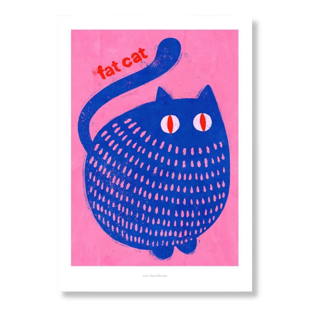 Kunstdruck A3 'Fat Cat'