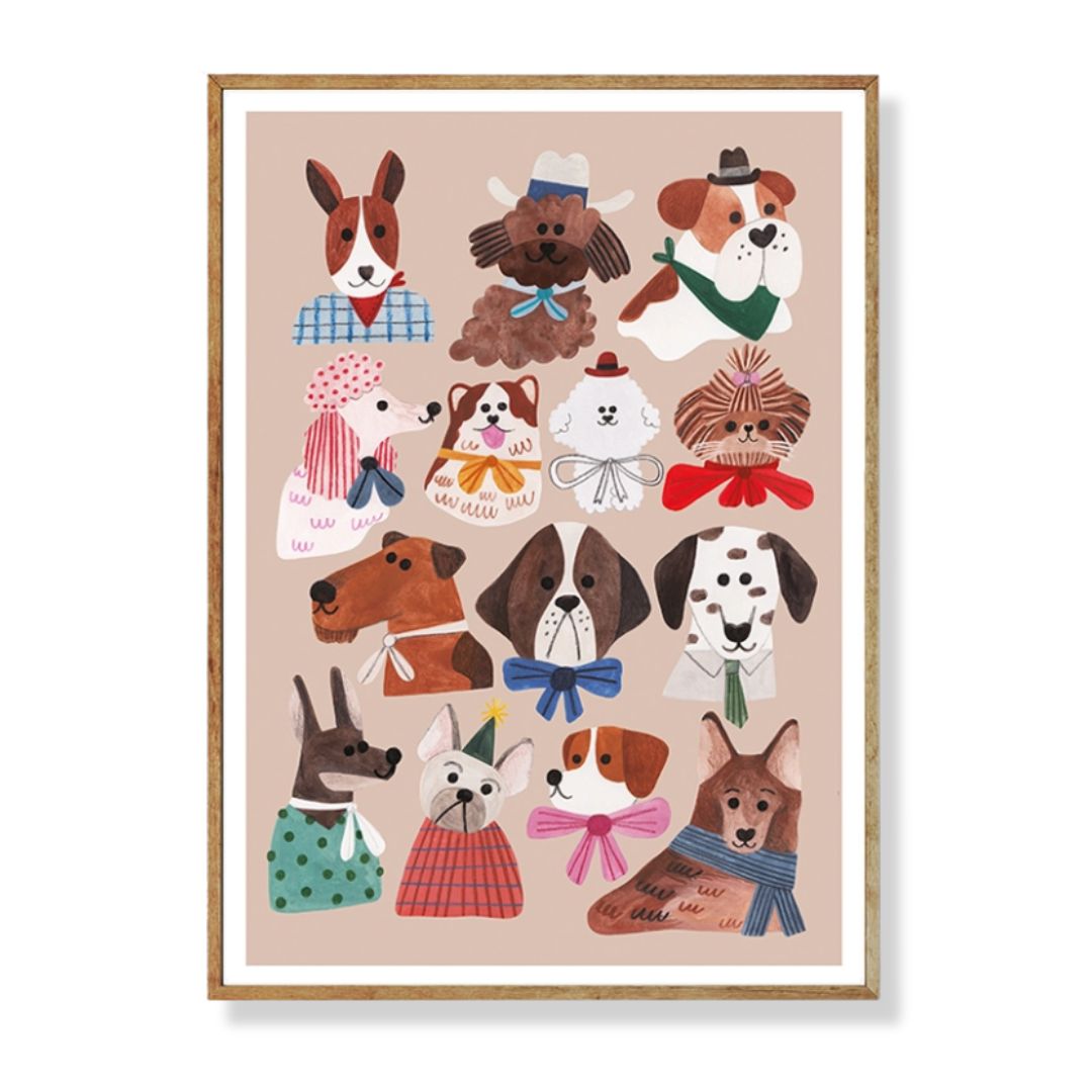 Kunstdruck A4 'DOGGIES'