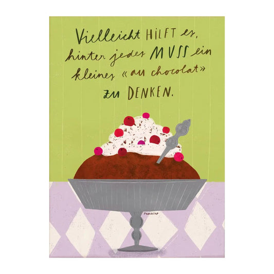Kunstdruck Print A4 'Muss au Chocolat'