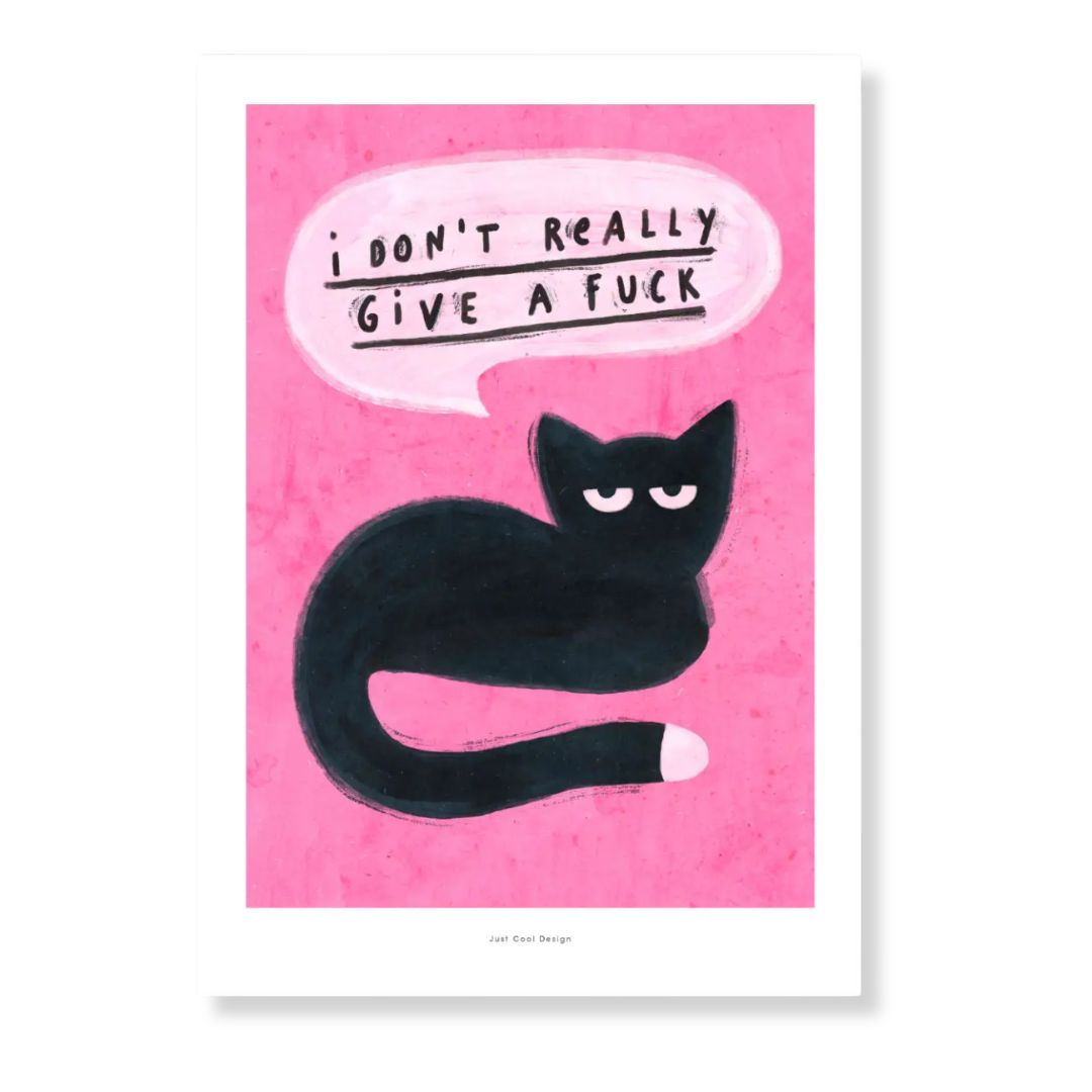 Kunstdruck A5 'I don't really give a fuck'