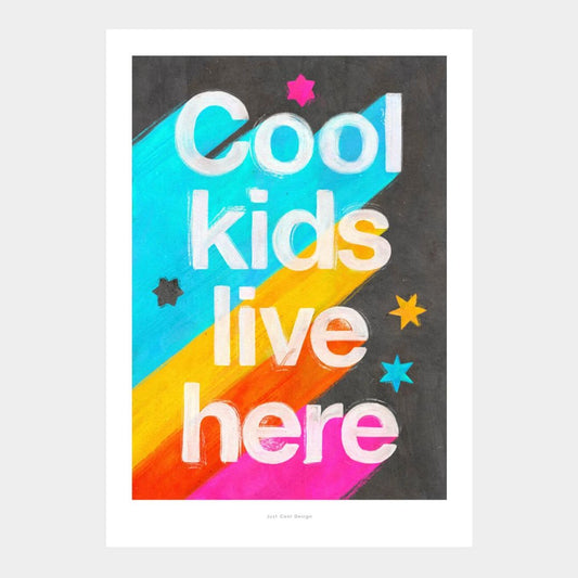 Kunstdruck A4 'Coole Kids Live Here''