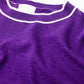 Lila Kurzarm-Shirt mit weißen Linien-Details