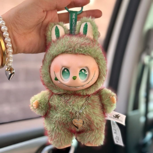Labubu inspirierte handgemachte Puppe 'Greeny'