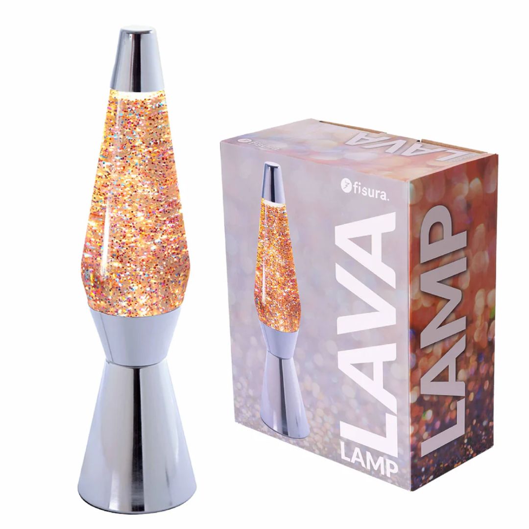Lavalampe Glitzer Magie rosa