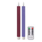 LED Stabkerzen-Set 'Tore' berry/purple
