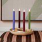 LED Stabkerzen-Set 'Tore' berry/purple