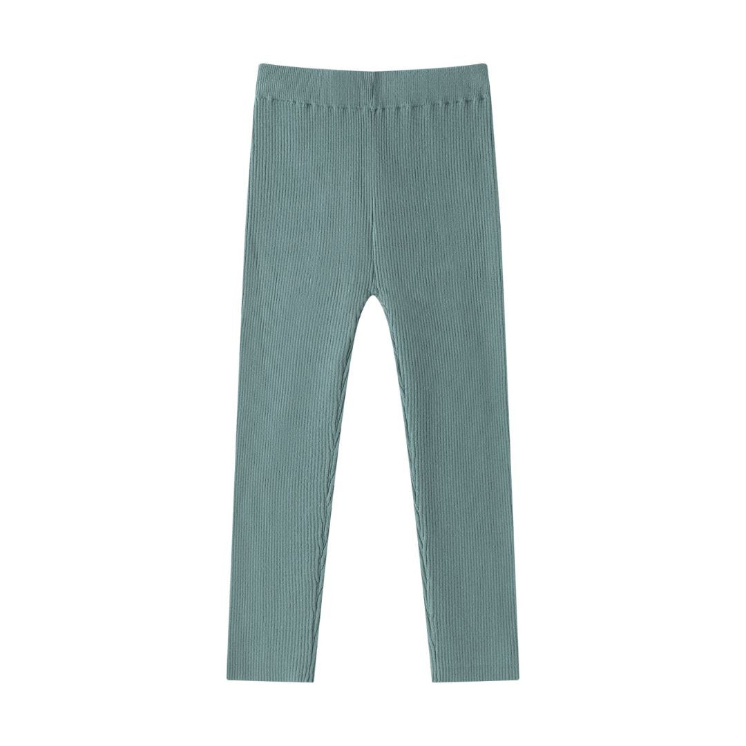 Leggings Rippstrick grün