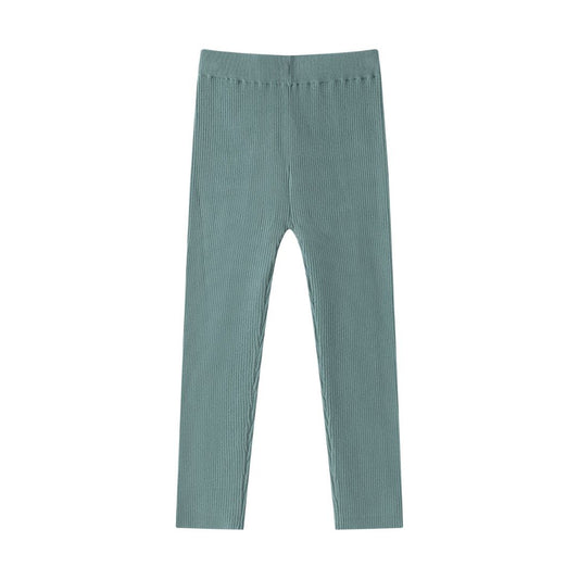 Leggings Rippstrick grün