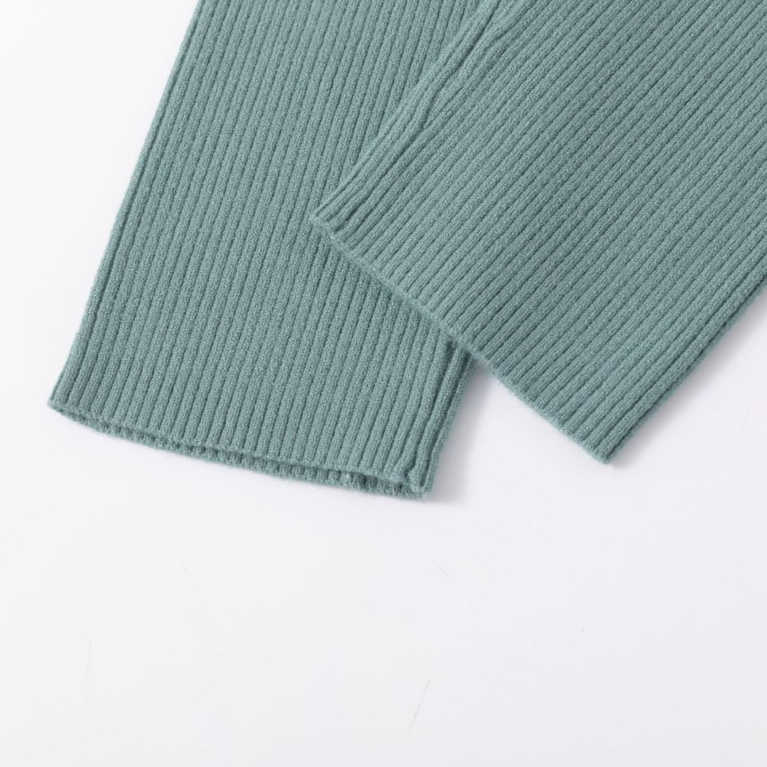 Leggings Rippstrick grün