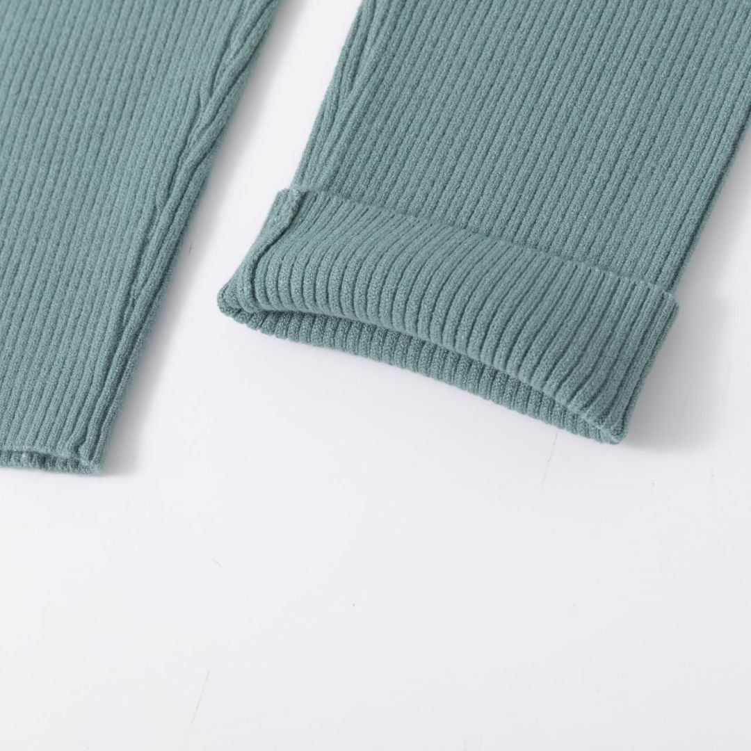 Leggings Rippstrick grün