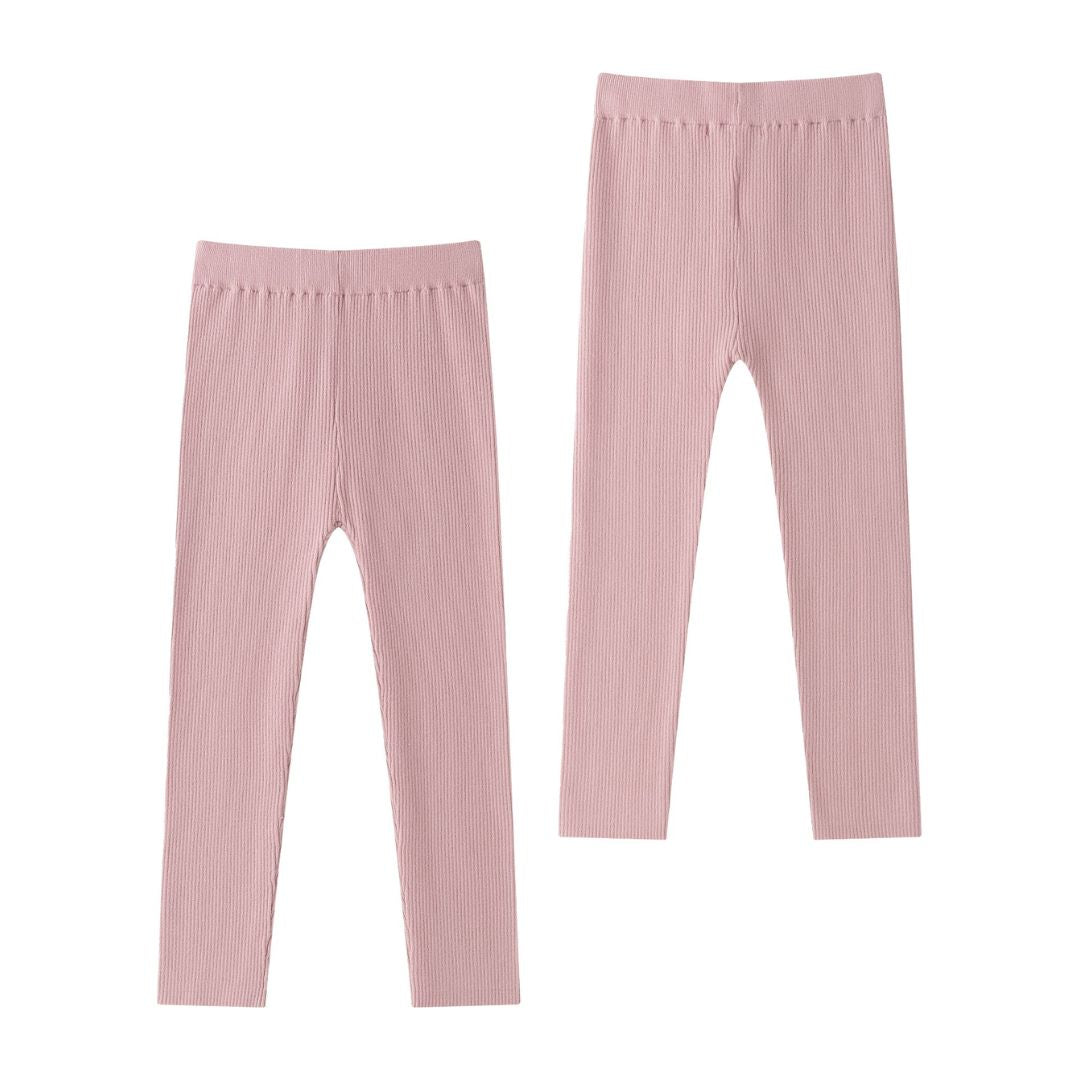 Leggings Rippstrick rosa