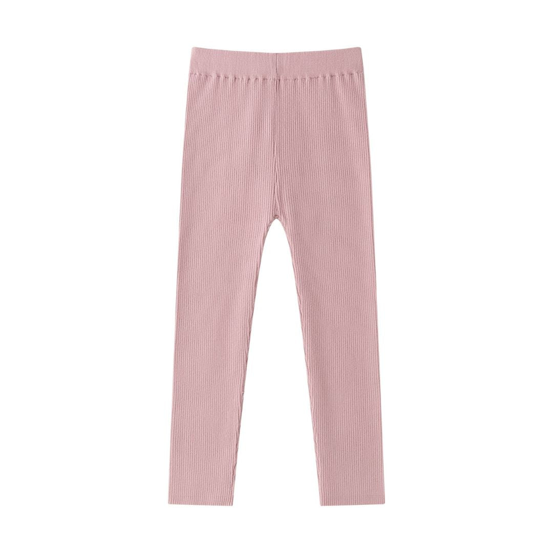 Leggings Rippstrick rosa