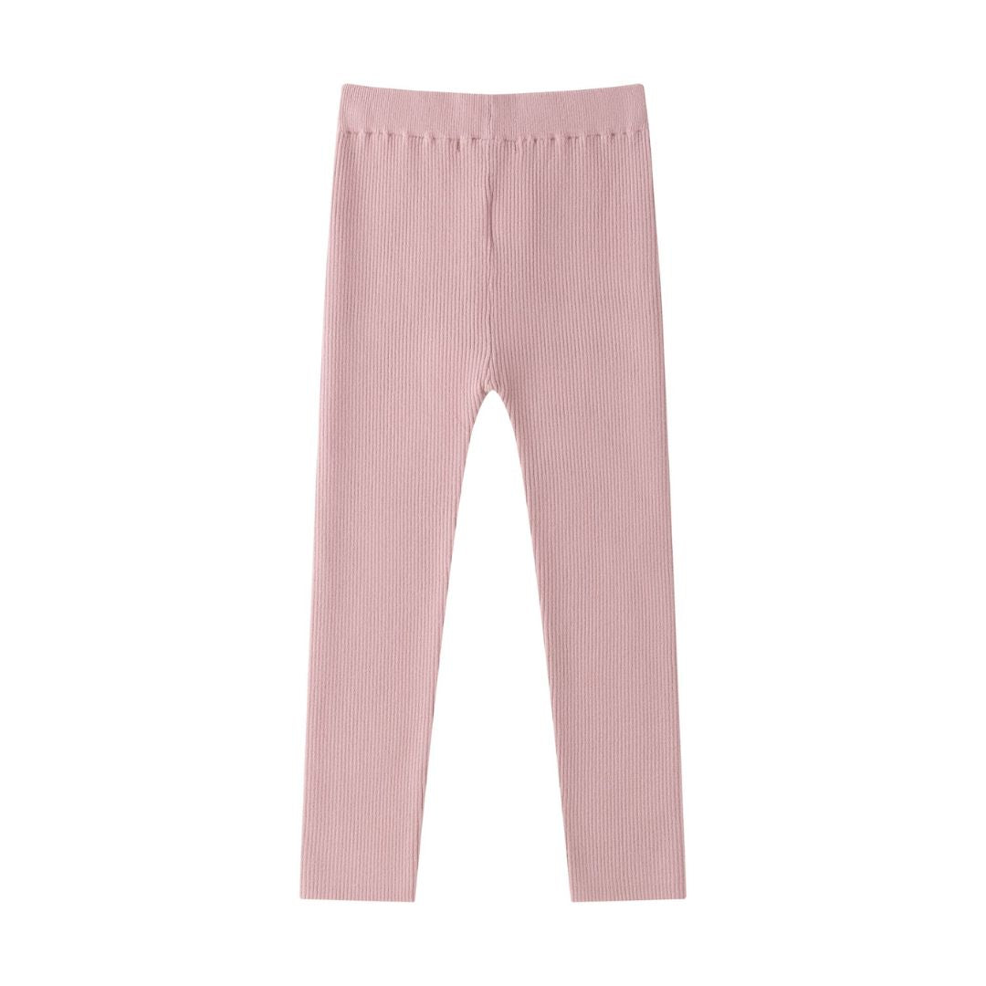 Leggings Rippstrick rosa