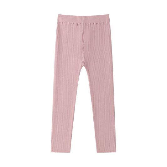 Leggings Rippstrick rosa
