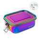LEKKABOX Auslaufsichere Edelstahl Brotdose 'Rainbow Safe' V2