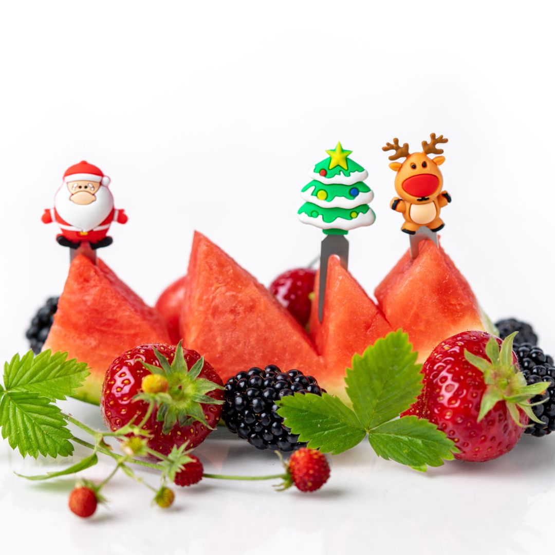 LEKKABOX Edelstahl Piekser 3er Set 'Weihnachten'