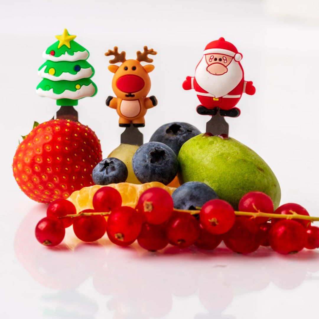LEKKABOX Edelstahl Piekser 3er Set 'Weihnachten'
