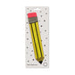 Gelber Retro-Bleistift | Besticktes Stofflesezeichen