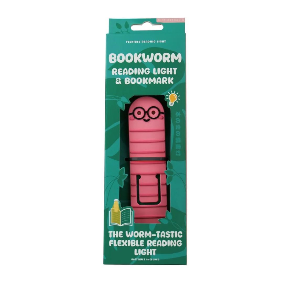 Lesezeichen und Leselicht 'Bücherwurm'