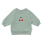 Kinder Sweatshirt mit Print 'Cherry' grün
