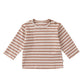 Weicher O-Neck Longsleeve aus Bio Baumwolle gestreift