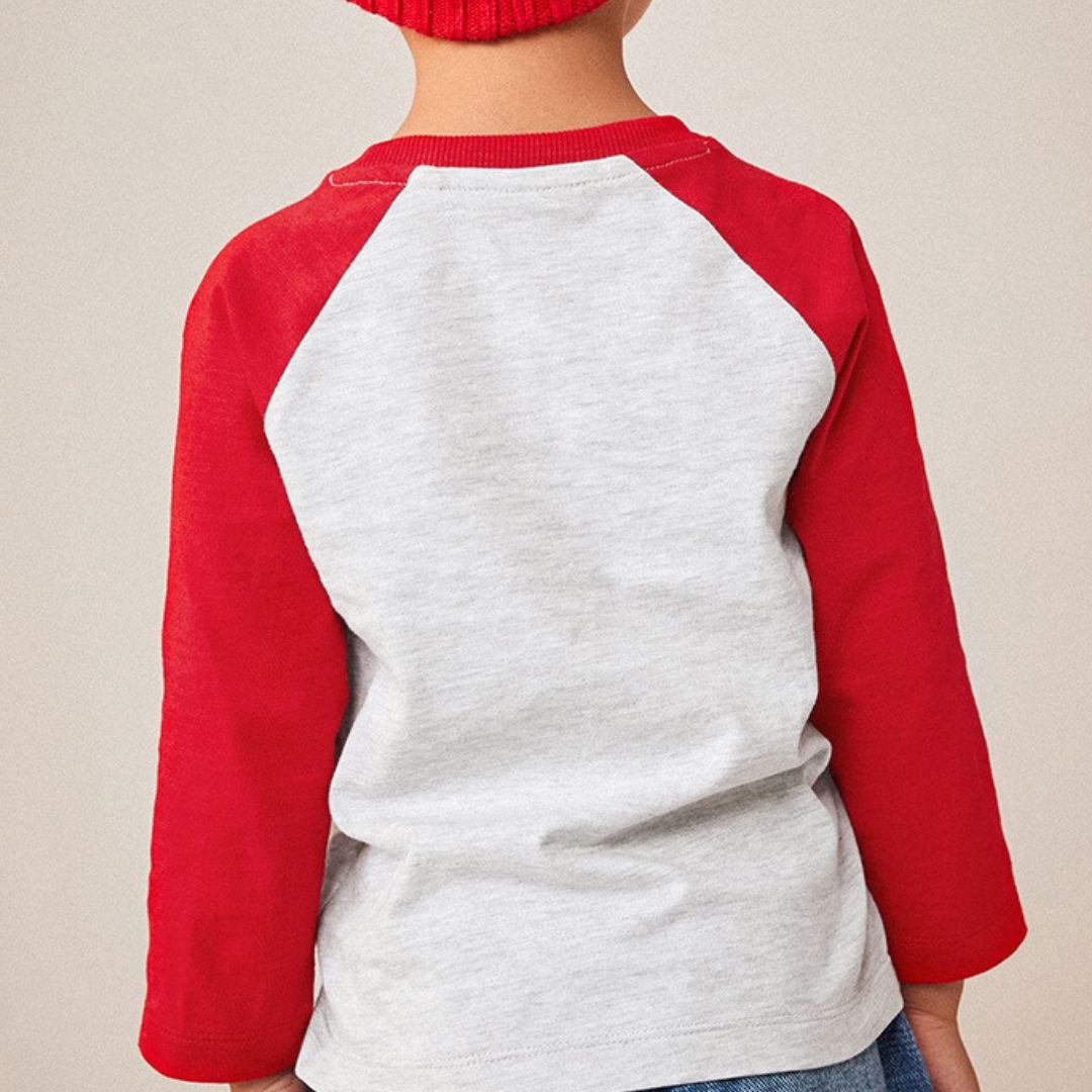 Weihnachts-Longsleeve Raglan Shirt 'Santa'