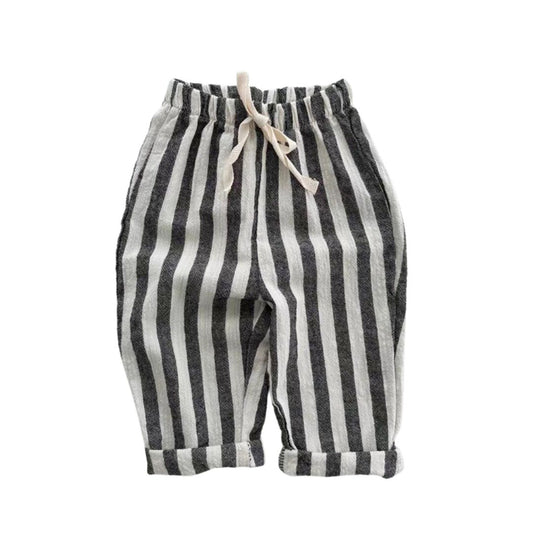 Gestreifte Loose Pants 'Sunny' anthrazit
