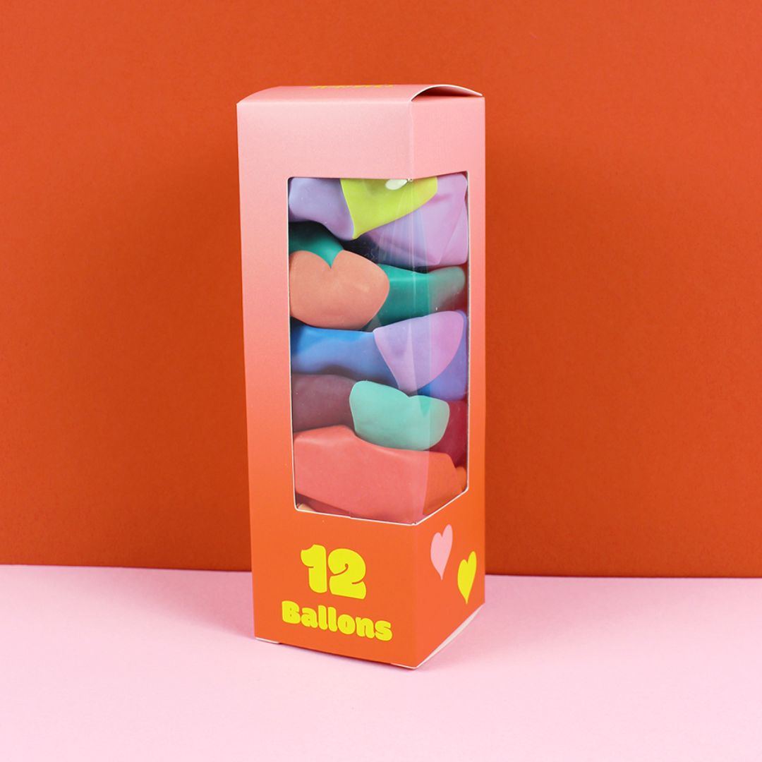 Ballonset 'Herzen' bunt aus 100% Naturkautschuk