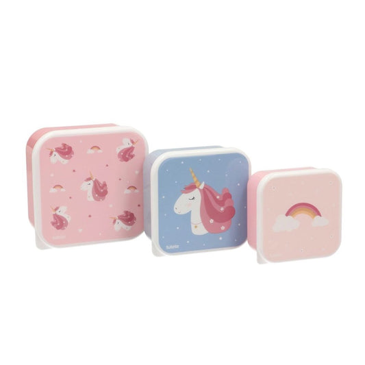 Set 3 Lunchboxen 'Magisches Einhorn'