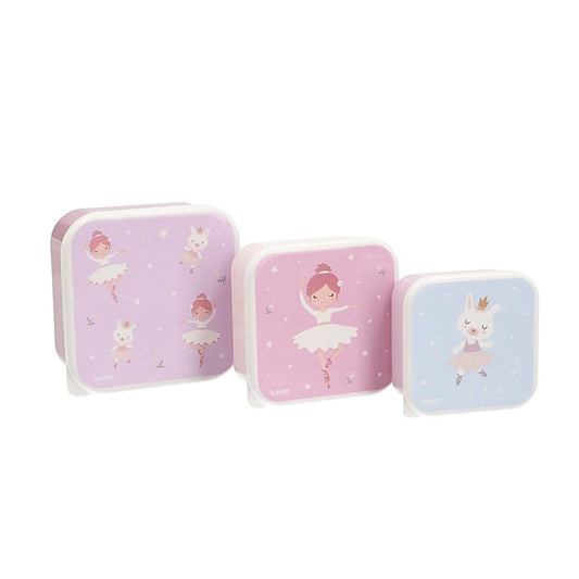 Set 3 Lunchboxen 'Ballerina'