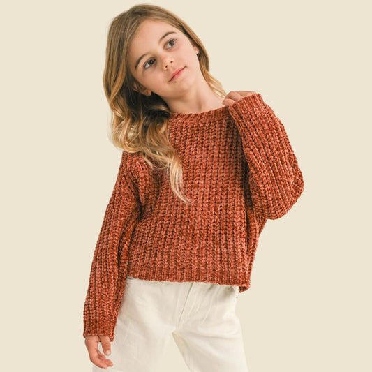 Samtweicher Chenille Pullover Chenille