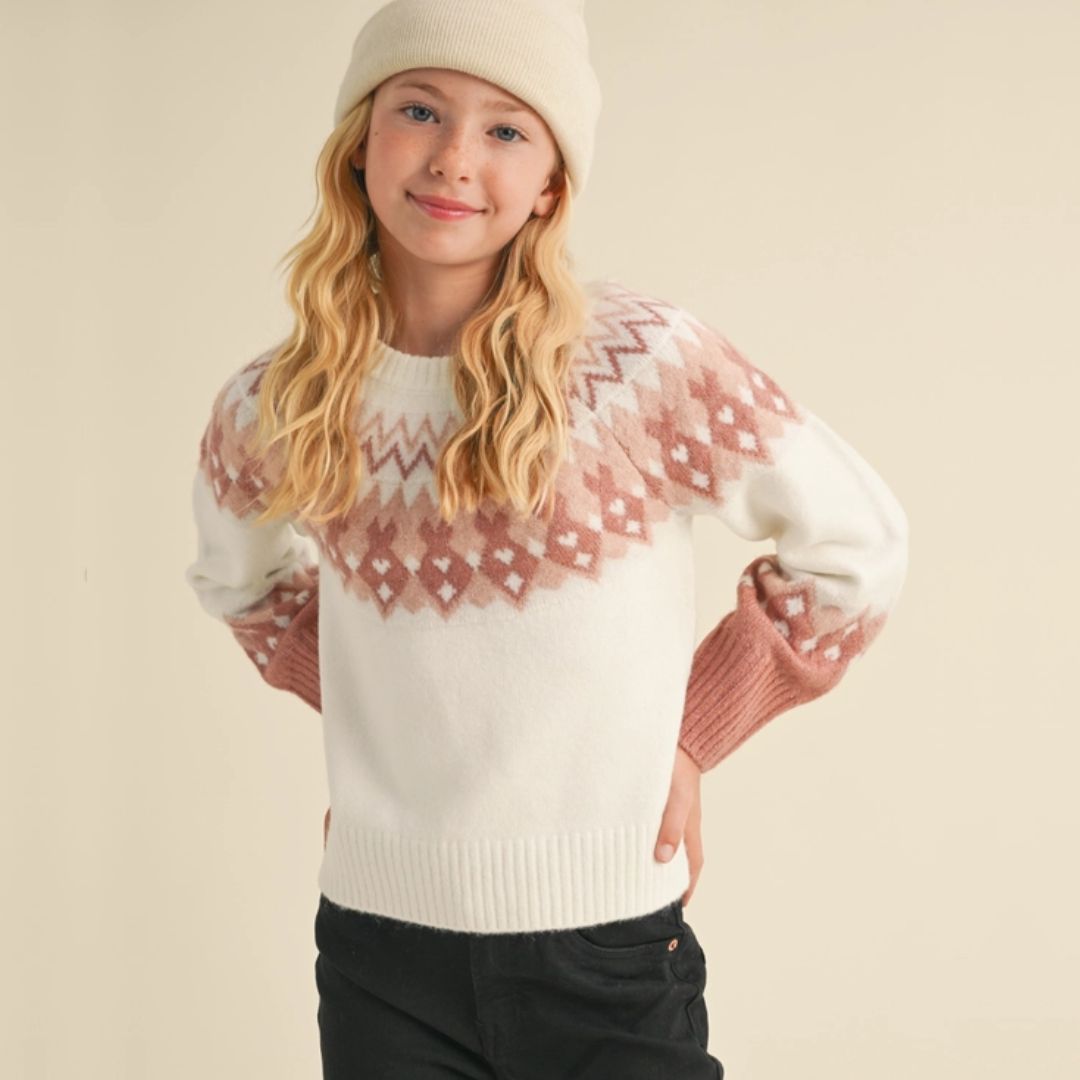 Mädchen Raglanpullover