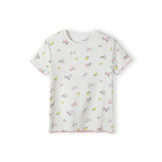 Rippen-T-Shirt 'Blumenwiese'