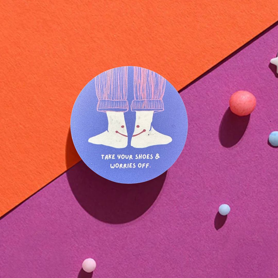 Magnet mit witzigem Design 'Take Your Shoes Off'