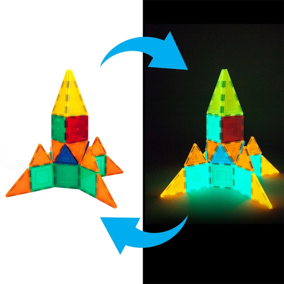 Magnetbausteine 'Glow In The Dark' | 60-teilig