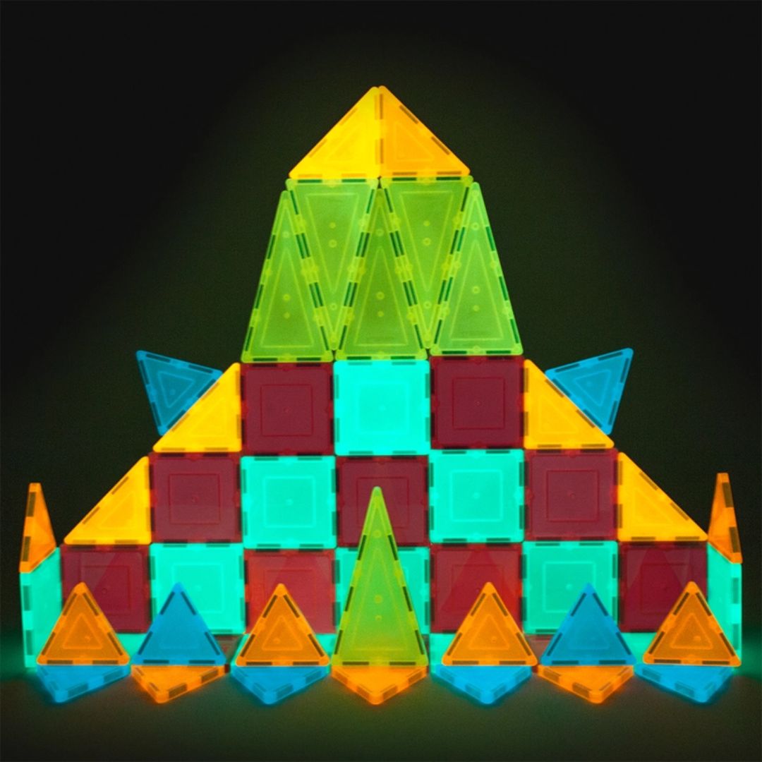 Magnetbausteine 'Glow In The Dark' | 60-teilig