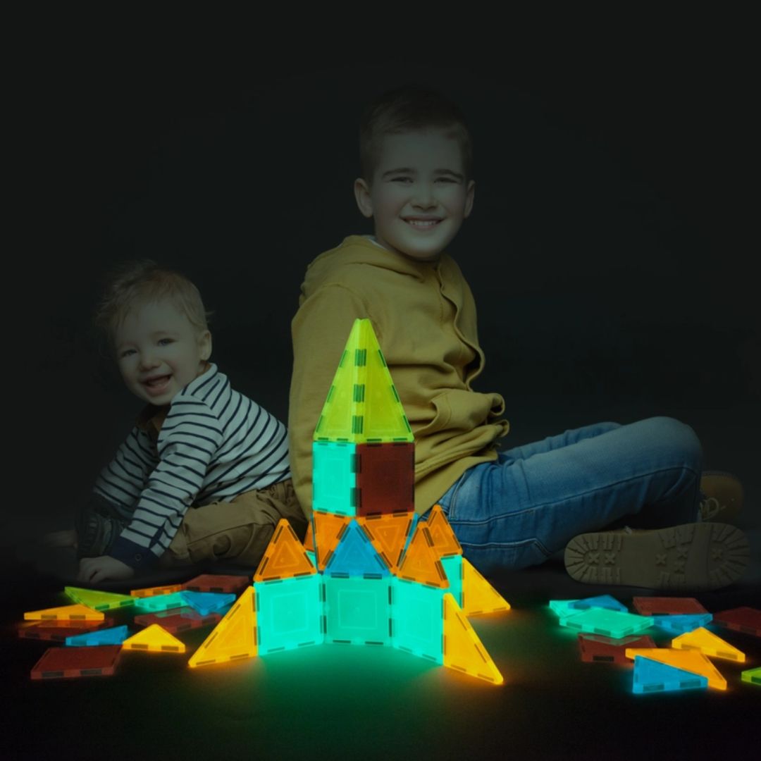Magnetbausteine 'Glow In The Dark' | 60-teilig