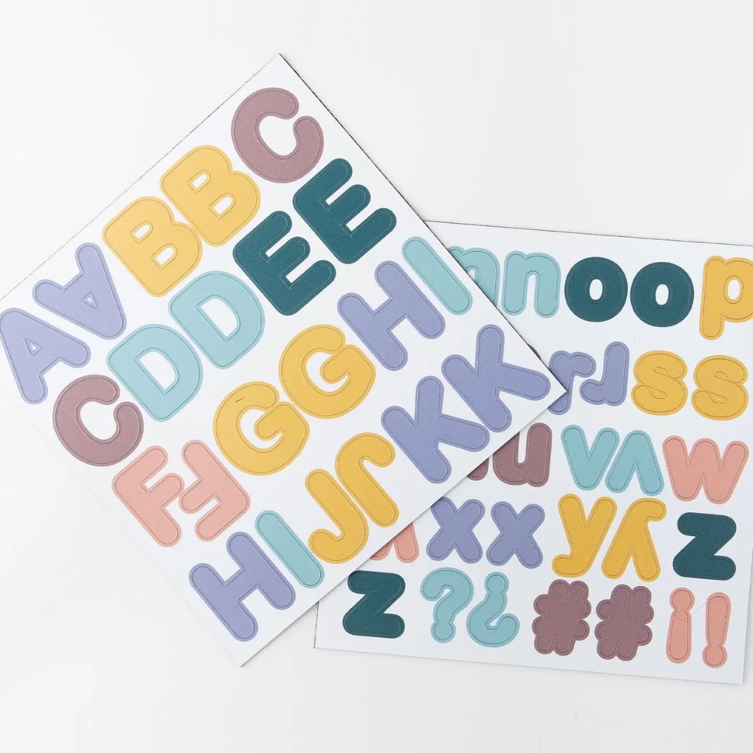 Magnetbuchstaben pastell Set mit 125 Magneten