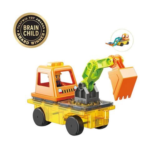 Magnetbausteine 'Bagger & Bulldozer' | 16-teilig